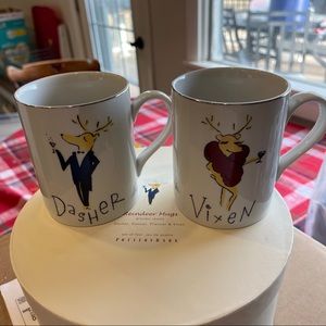 Potter Barn Reindeer Mugs Set of 4